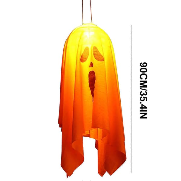 LED-belyst Halloween Vindpose 180 cm lang med selvlysende detaljer