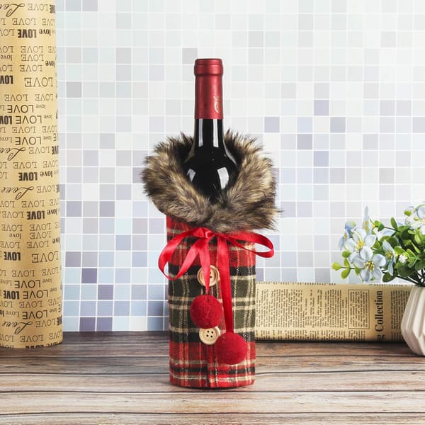 4-pack vinflaskfodral - Presentförpackning för vinflaskor - Presentförpackning - Presentpåse - Vingåva - Presentpåse - Vinpåse - Vin B