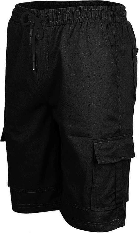 Cargo-shorts til mænd, afslappede sommer-shorts til mænd, afslappede patchwork-lommer, overalls, sports-værktøjsshorts [J]