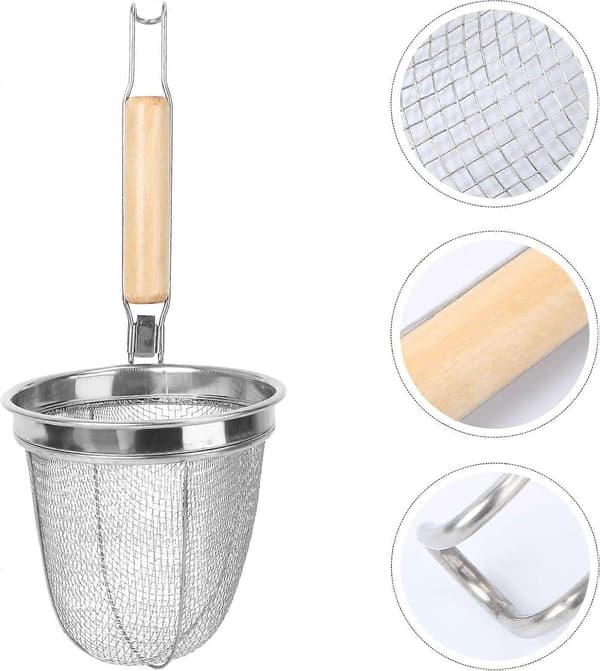Mikroperforert pastakurv i rustfritt stål, 35 cm