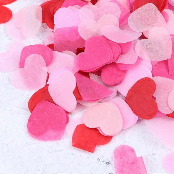 Konfetti Hjerteformet Papir til Bryllupsfestartikler 5000 Stk. Pink[J]