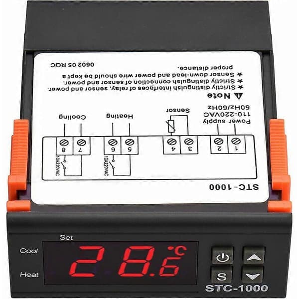 Termostat Akvarium Inkubator Temperaturkontrollbryter (110V-220V)[J]