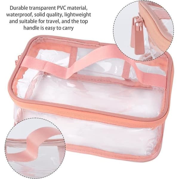 Necessär - Ej specificerad - Transparent modell - Vattentät PVC - 21cm x 15cm x 9cm - Unisex Transparent