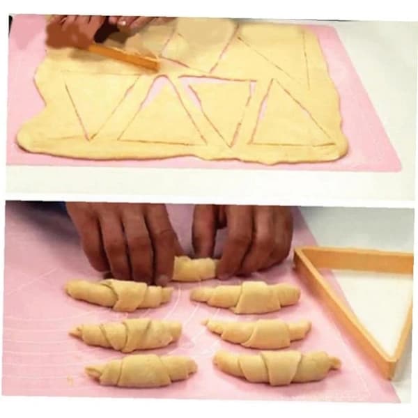 Plast croissantkutter, brødform, dessertstempel, kjevle
