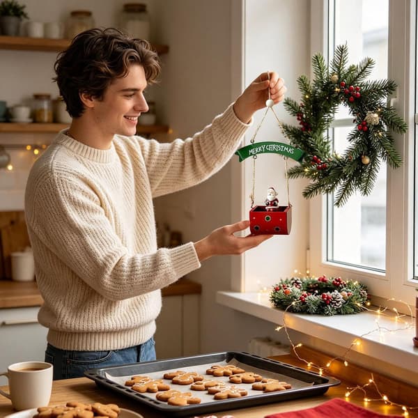 Smijern julepynt Vinter postkassedekorasjon Snømann (JJ)