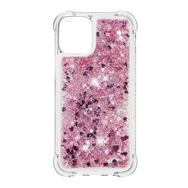 Glitter Bling TPU-deksel iPhone 13 Rosegull