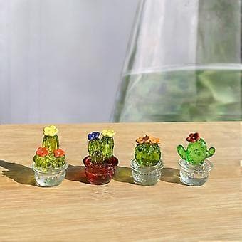 Mini Resin Kaktus Ornamenter til Bildekor