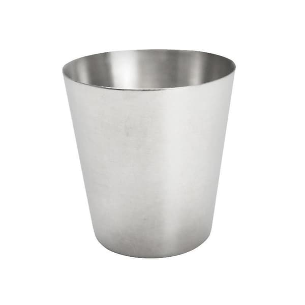 4x Små rustfrie stålglass med oppbevaring