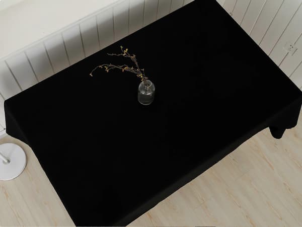 Sort dug 152x213 cm rektangulær dug til 122 cm bord_AF [XR][J]