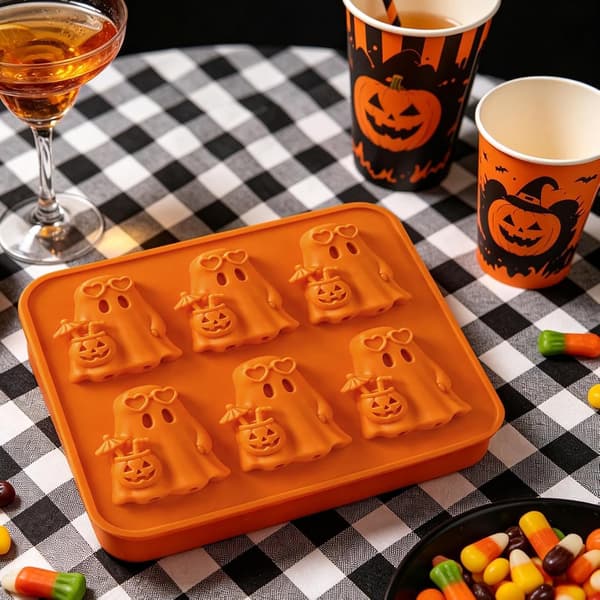 Spøkelse isbitform i silikon til Halloween (J)