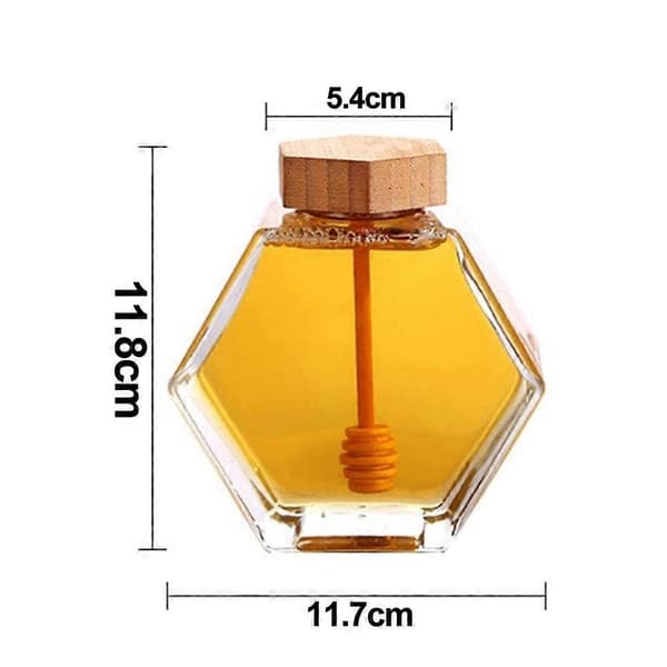 Droppfri värmebeständig hexagonal honungsburk 380ml