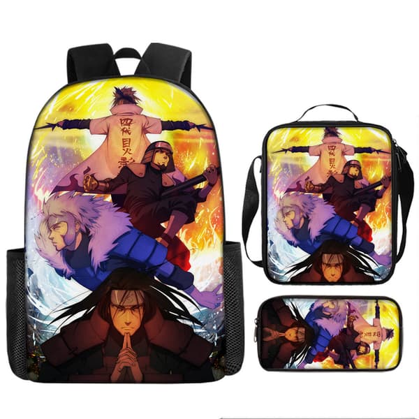 Japansk anime-print rygsækssæt (3-delt sæt) til folkeskoleelever (J) 2 backpack