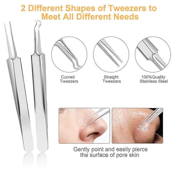 INF Blackhead Remover Kit med 10 dele rustfrit stål_OF [XR][J]