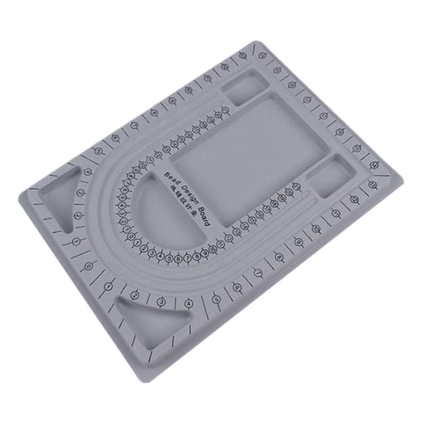 Flocket perleplade armbånd perle smykker arrangør bakke DIY håndværksværktøj grå[J] Gray