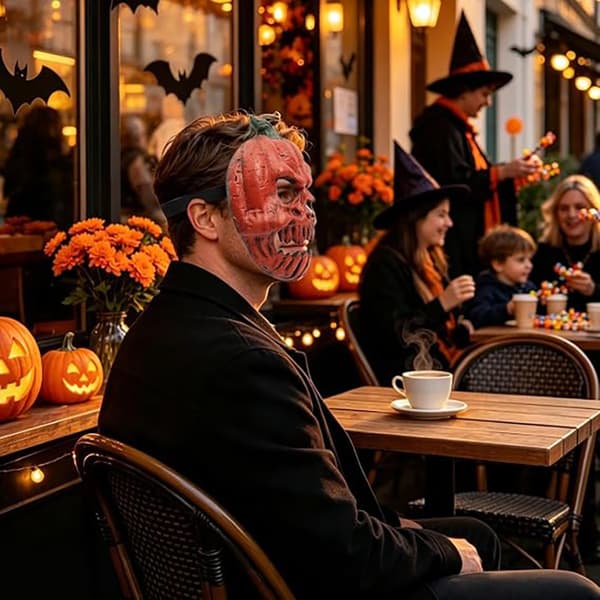 Halloween gresskarmaske for sceneopptreden, Halloween hodeplagg (J)