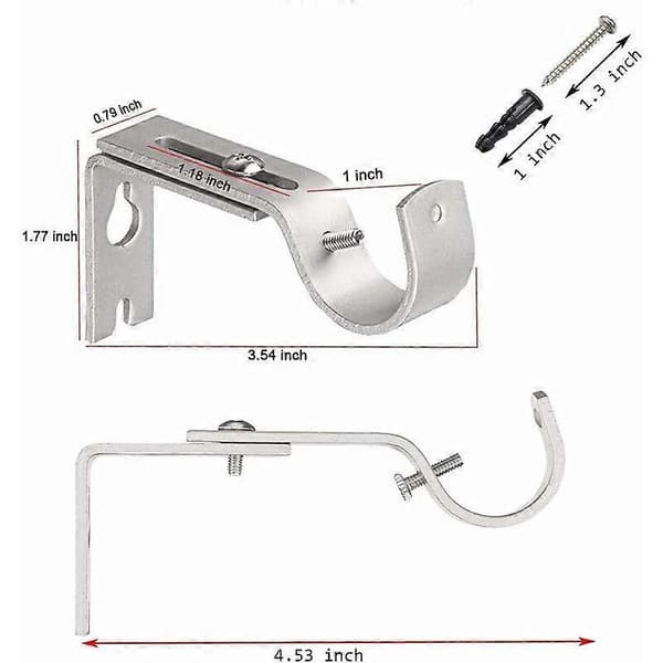 Justerbart veggfeste for gardinstang 3 stk gardinstangfester [XR][J]