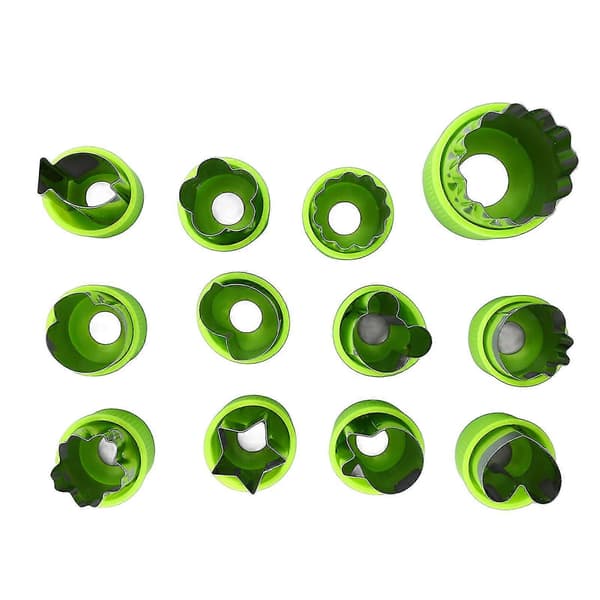 6 st smörgåsformar 12 st kak- och grönsaksfruktformar med 10 st matgafflar för DIY-bakning