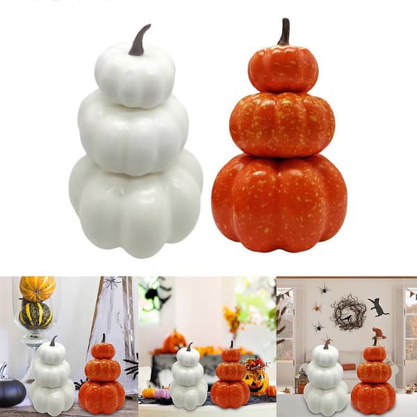 Konstgjord Pumpa Ornament Skum Pumpa Form 30cm 6-Pack
