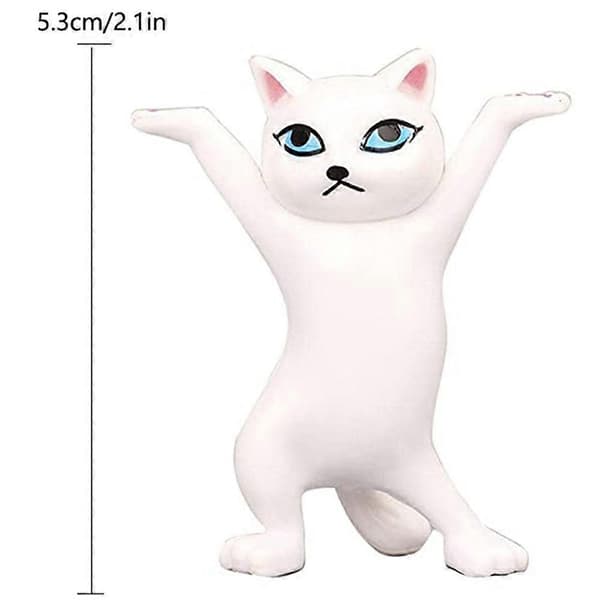 5 STK Kattebånd Dansende Kat, Dansende Kat med Hævede Hænder Model Ornament