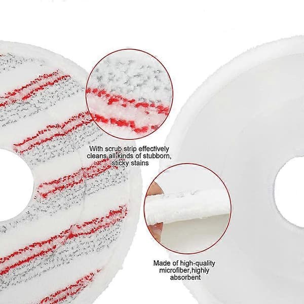 2 stk. Grå Moppehoveder til Udskiftning til Vileda Spin and Clean Moppe, Spin and Clean Moppe Refill Kompatibel med e