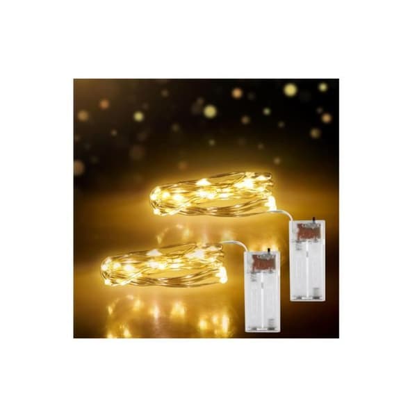 LED lyslenke - Uspesifisert - 2 meter - 20 LED - Batteridrevet - 2 lysmoduser Warm white
