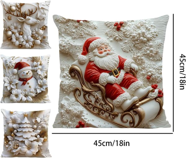Julörngott, modern design, set om 4, 45x45cm (JJ)