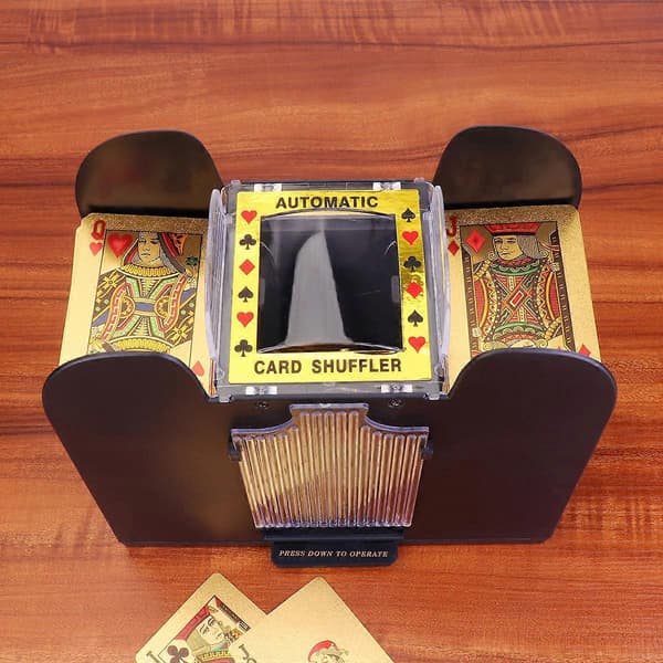 Automatisk kortblander til pokerbrug 6 spil