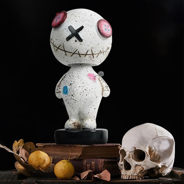 Voodoo Docka Halloween Staty 10cm Resin Figurin