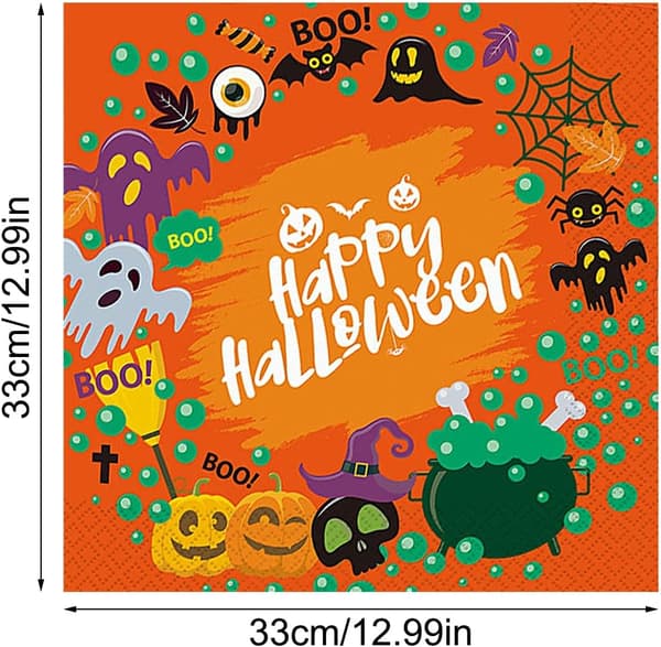 Halloween-servietter (20 stk) - Festdekorasjon - Håndservietter (J)