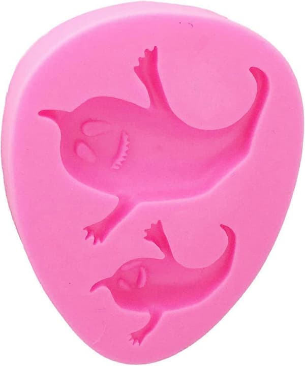 Spøgelsesformede silikoneforme til Halloween kagepyntningsværktøjer DIY chokolade slik småkager kiks gummi fondant budding cupcake bageform, [J]