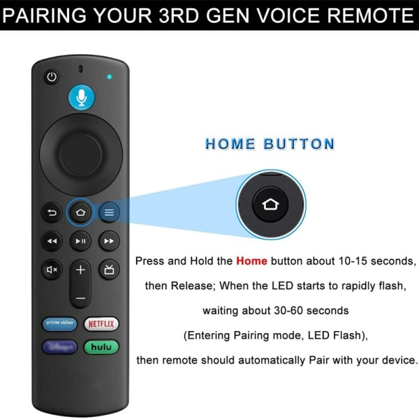 Ersättnings Bluetooth Röstfjärrkontroll för Fire TV Stick