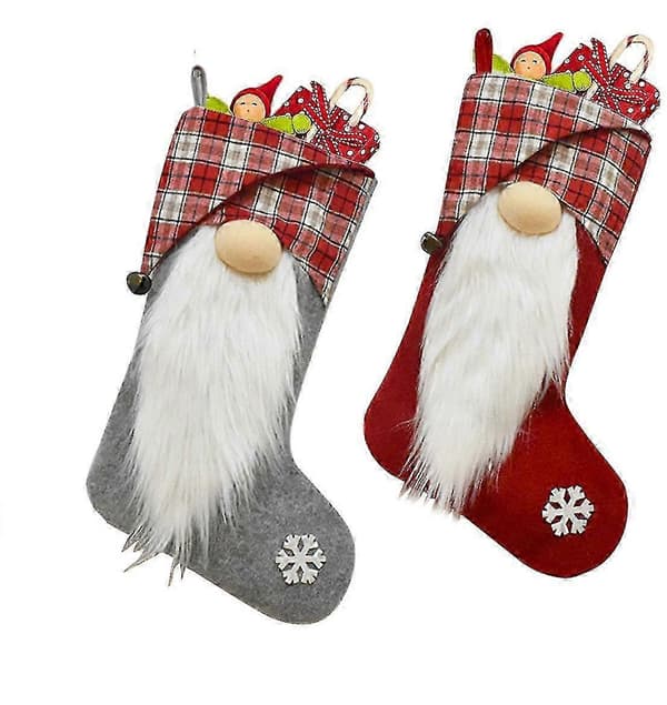 Julepynt Julestrømper Juletræspynt 2stk-rød 26s[J]