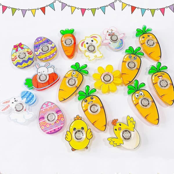 24 st påskfidget spinner-leksaker, mini finger-spinners i bulk, påskäggsfyllare, korgfyllare, klassrumspriser för barn[J] 24Pcs