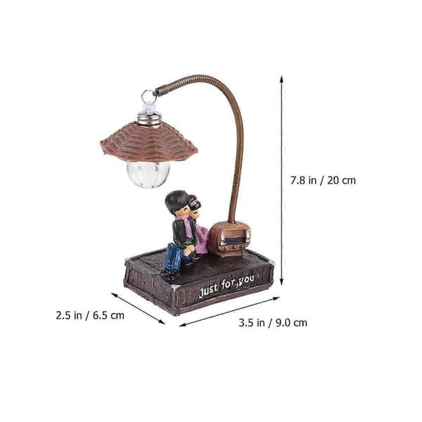 Par Lampe Kunst Statue til Sengelampe Dekoration