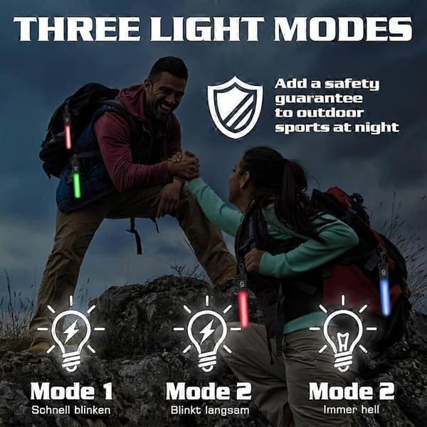 LED-blinkande ljusreflekterande hängen för väskor, säkerhetsljus, reflexer för barn (6 st) [GKS] [XR] [J]