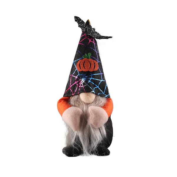 Lett Spider Gresskar Gnome Ornament Halloween Dekorasjon