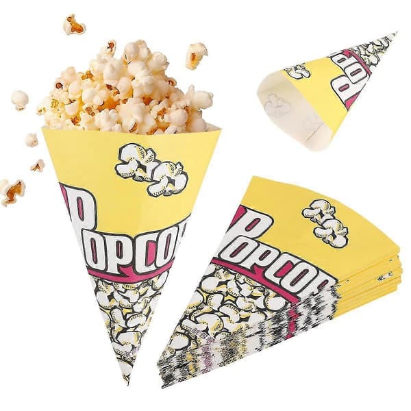 100x Popcornpåsar Papperspåsar Mandlar Popcorn S[J]