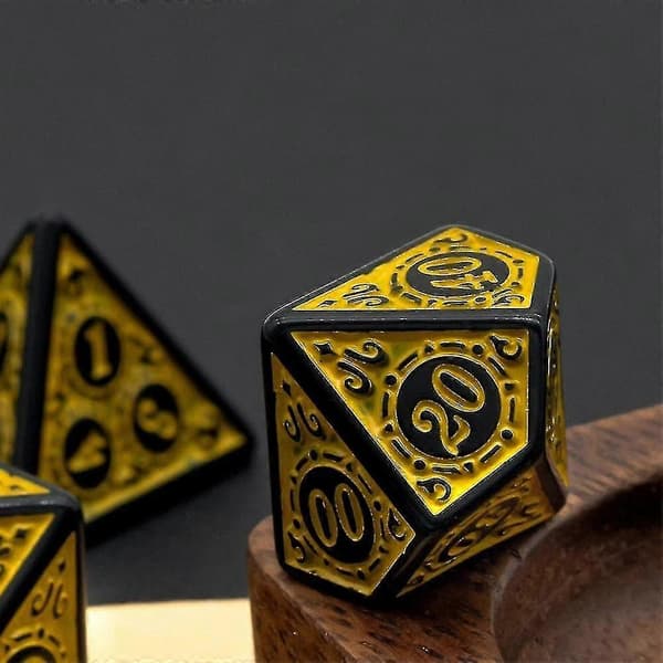 7 stk/sett terninger Dnd D4~d20 Rune Window Lattice Polyhedral terninger for Warhammer rollespill brettkortspill Rpg D&dblue[J]