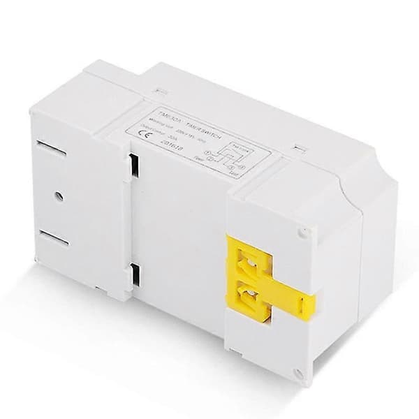 12V DC Indgang Programmerbar 24 timer MINI TIMER KONTAKT Tidsrelæ Udgang Belastning Høj Effekt 30A [jkw][J] White