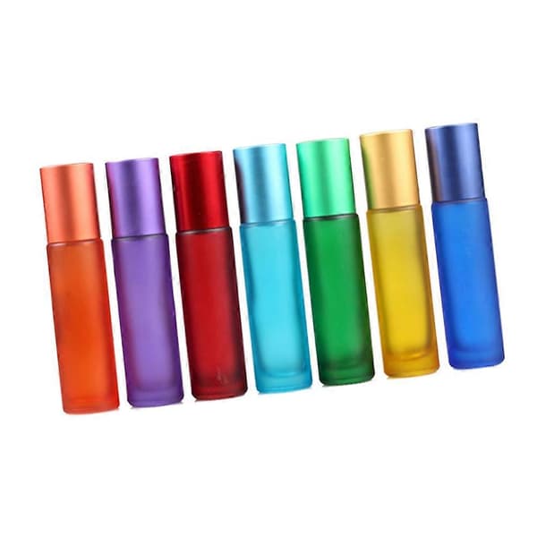 Parfymeflaske Matt Polert Roll-on Flasker for Oppbevaring 7 Stk Tilfeldig Farge[J]
