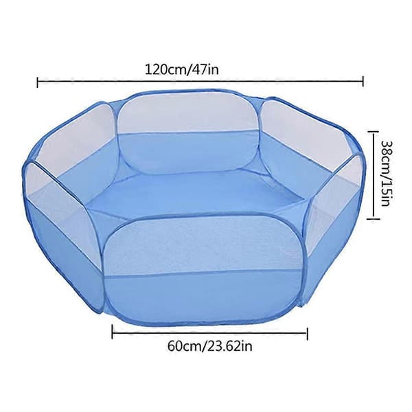 Bärbar ventilerande transparent lekhage Blue