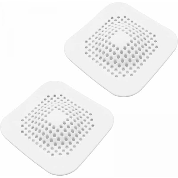stykker (hvid) Filter Hår Badekar Filter Silikone Silikone Filter Hårfanger, Vask Filter Med Sugekopper, til Vask, Badeværelse