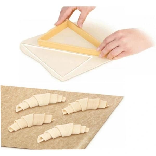 Plast croissantkutter, brødform, dessertstempel, kjevle