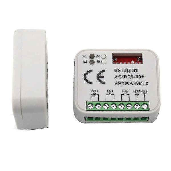 Multi-frekvens garasjeportmottaker 300-900MHz AC/DC 9-30V