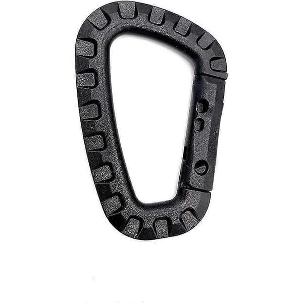 5-pack plastkarbinhakar - Svart - D-formad [XR][J]