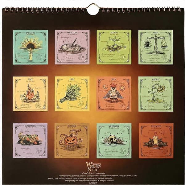 Veggkalender 2027 Timeglass Kunsttrykk Witching Hour