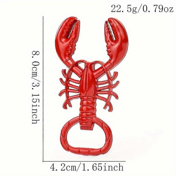 Bærbar Rød Krebs Flaskeåbner 1 stk