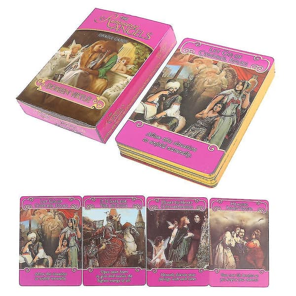 Nye Romance Angels Oracle Cards Tarotkort Fest Spådom Divinasjonsbrettspill[J]