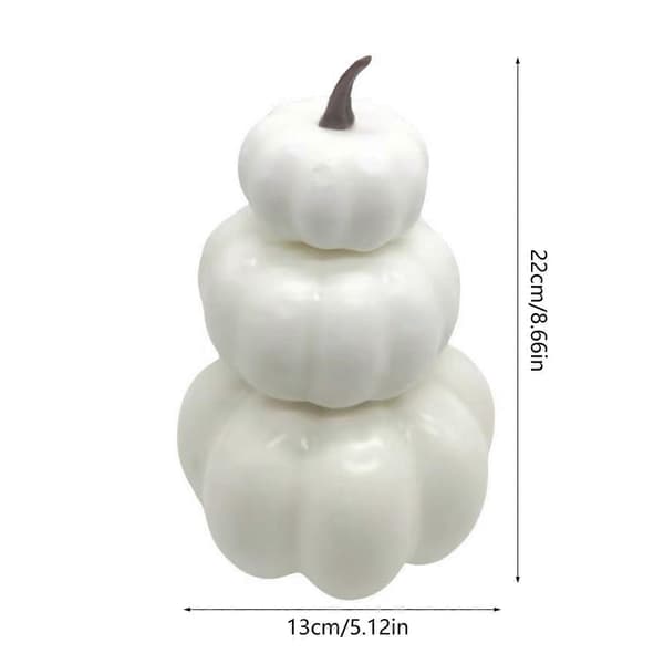 Kunstig Græskar Ornament Skum Græskar Form 30cm 6-pak