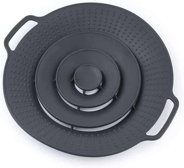 Stykke (Sort, 335*300*20mm) Grydelåg Spildstopper Låg - Tyk